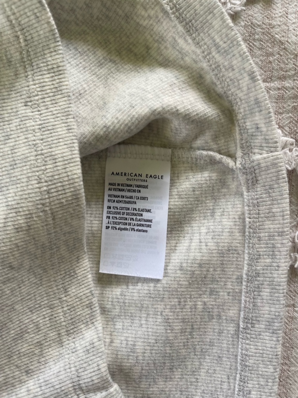 American Eagle Gray Cropped Tank Top - Picture 6 of 8
